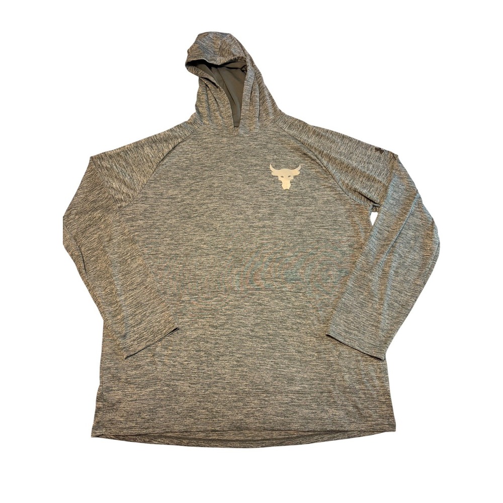 Under Armour Hoodie Mens XL Gray Pullover Lightweight Tagless Project Rock